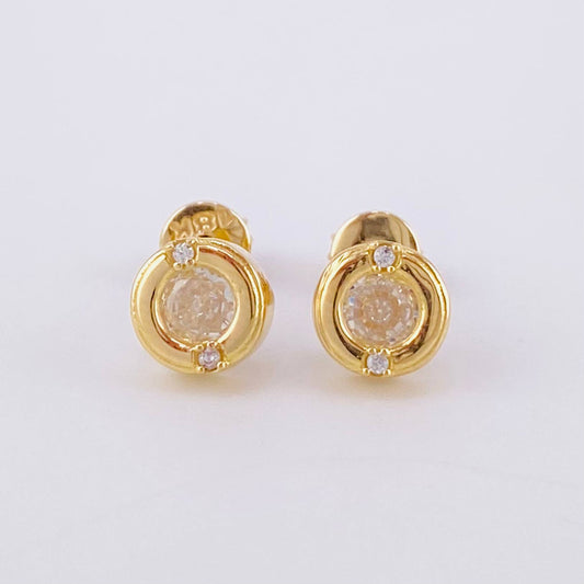 Topos Dona Bisel 2.3 g / in / 6.5 mm Oro Amarillo 18K