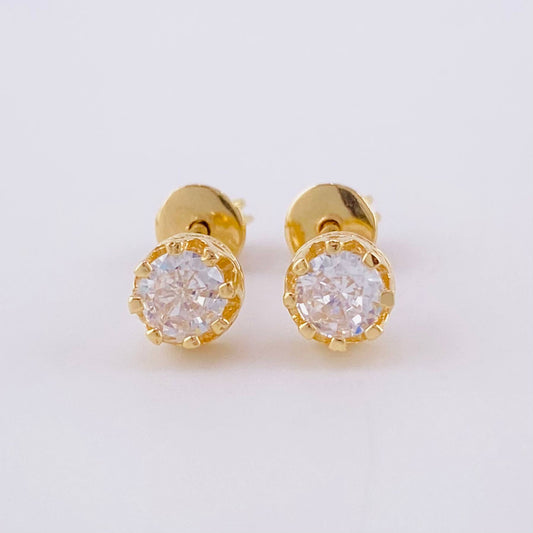 Topos Ocho Garras 1.55 g / in / 5.1 mm Oro Amarillo 18K