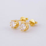 Topos Ocho Garras 1.55 g / in / 5.1 mm Oro Amarillo 18K