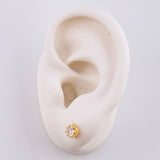 Topos Ocho Garras 1.55 g / in / 5.1 mm Oro Amarillo 18K