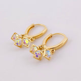 Candongas Rombos Colgantes 3.4 g / 3/4 in Oro Amarillo 18K