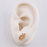 Stud Earrings Espiga Seguida 2.35 g / in / 5.55 mm Yellow Gold 18K