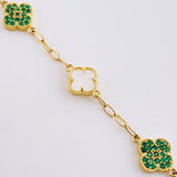 Bracelet Clover Drawer 8.1 g / 7 in / 3 mm Yellow Gold 18K