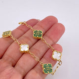 Bracelet Clover Drawer 8.1 g / 7 in / 3 mm Yellow Gold 18K