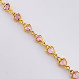Pulso Secuencia De Corazones 6.3 g / 7 1/4 in / 5.15 mm Oro Amarillo 18K