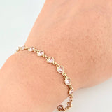 Pulso Secuencia De Corazones 6.3 g / 7 1/4 in / 5.15 mm Oro Amarillo 18K