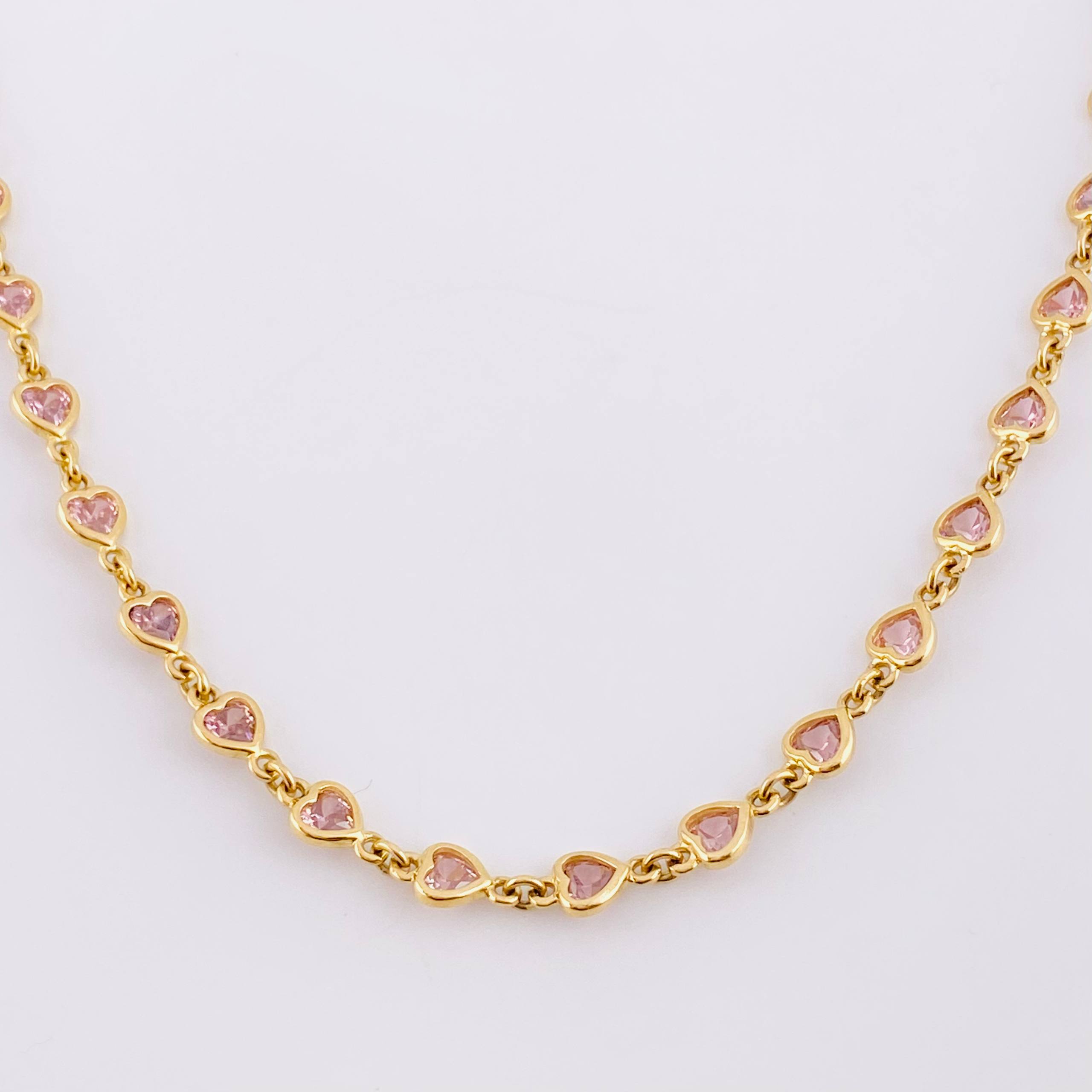 Sequence of Hearts Chain 17.65 g / 20 3/4 in / 5.15 mm 18K Yellow Gold