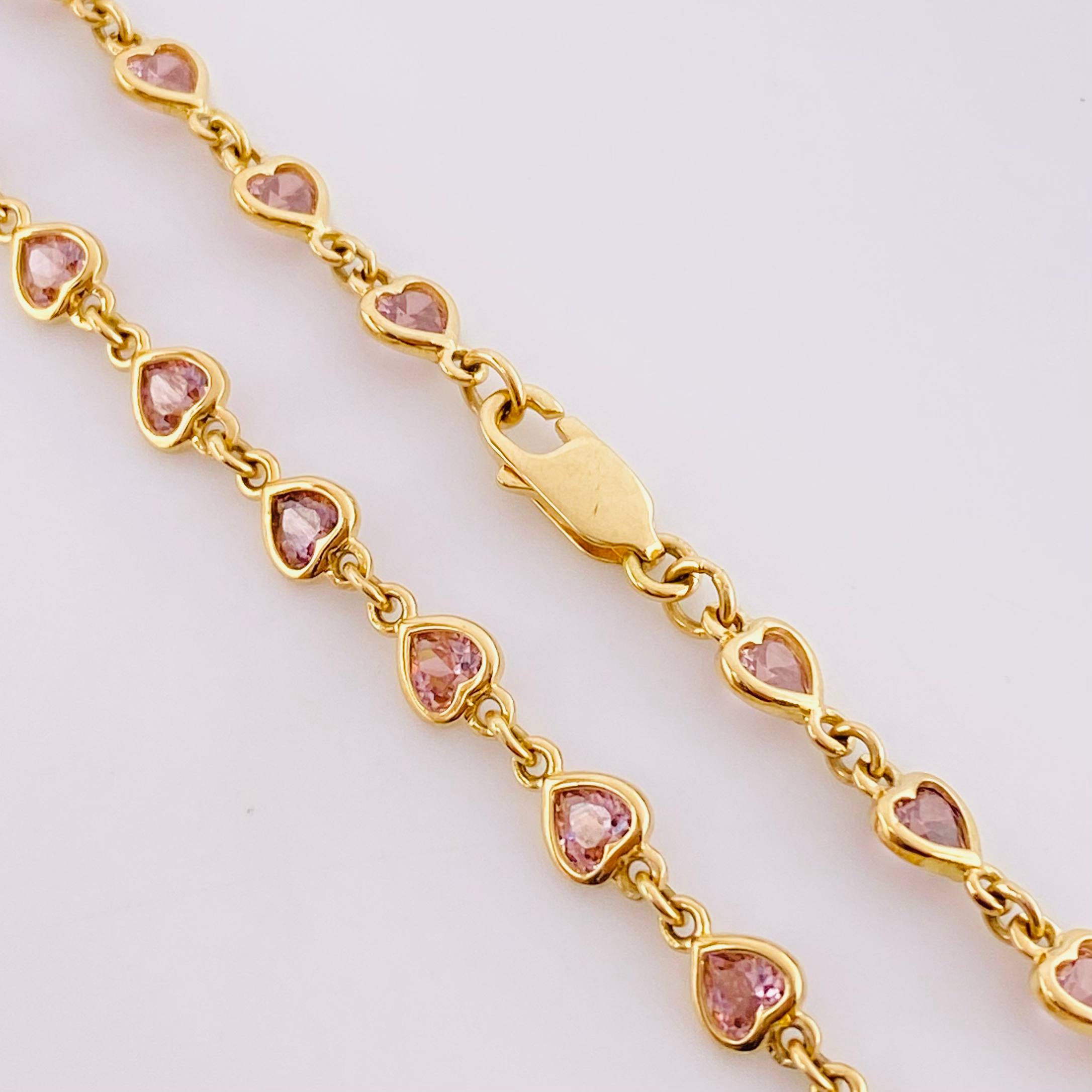 Sequence of Hearts Chain 17.65 g / 20 3/4 in / 5.15 mm 18K Yellow Gold