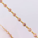 Sequence of Hearts Chain 17.65 g / 20 3/4 in / 5.15 mm 18K Yellow Gold