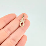 Pendant Letter O Crown 0.75g / 3/4 in Yellow Gold 18K