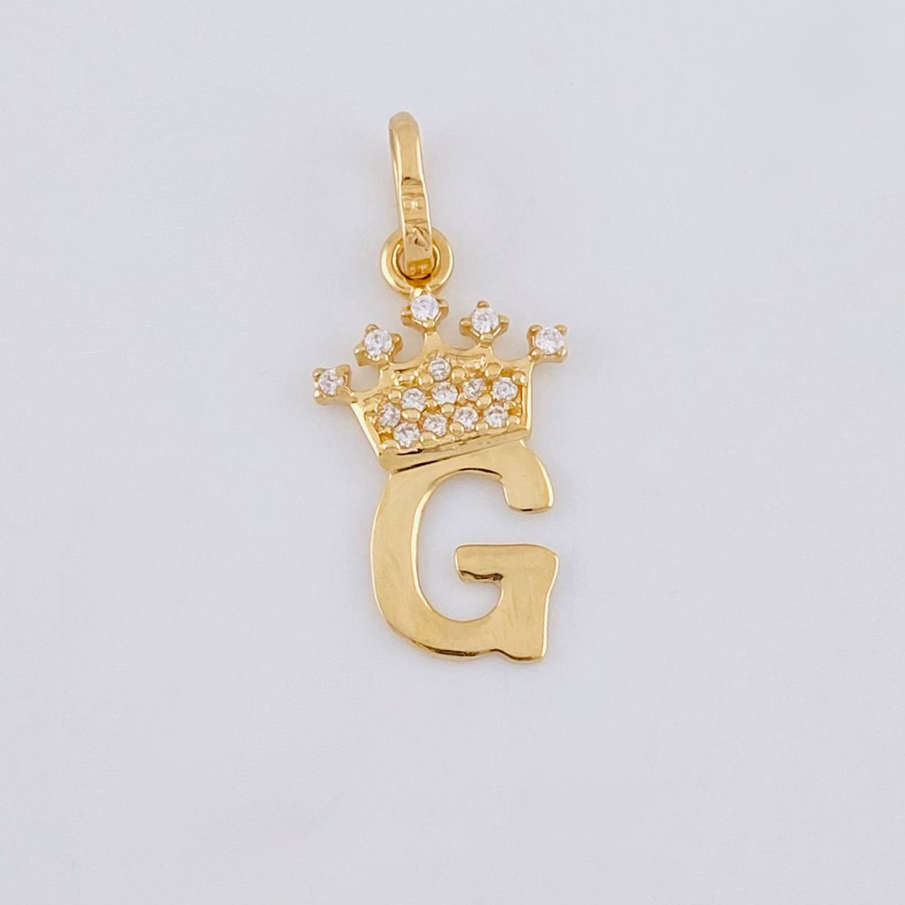Pendant Letter G Crown 0.8g / 3/4 in Yellow Gold 18K