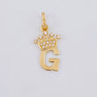 Pendant Letter G Crown 0.85g / 3/4 in Yellow Gold 18K