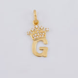 Pendant Letter G Crown 0.85g / 3/4 in Yellow Gold 18K