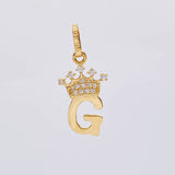 Pendant Letter G Crown 0.8g / 3/4 in Yellow Gold 18K