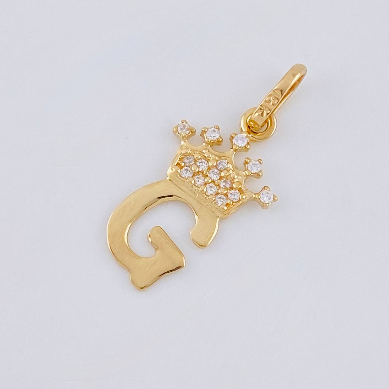 Pendant Letter G Crown 0.8g / 3/4 in Yellow Gold 18K