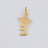 Pendant Letter E Crown 0.75g / 3/4 in Yellow Gold 18K