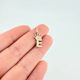 Pendant Letter E Crown 0.75g / 3/4 in Yellow Gold 18K