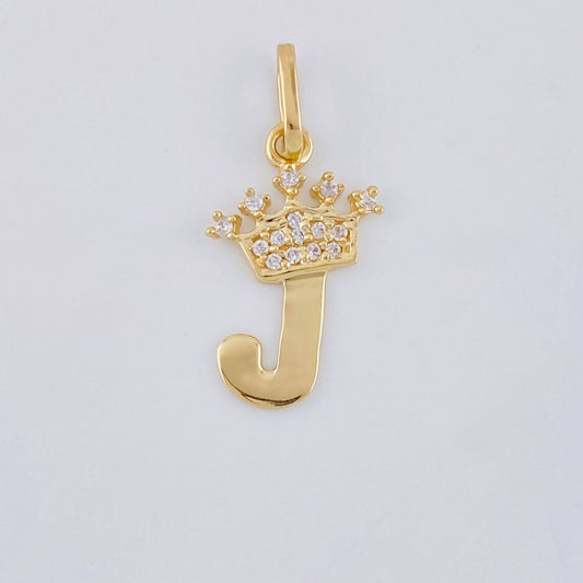 Dije Corona Letra J 0.75 g / 3/4 in Oro Amarillo 18K
