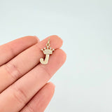 Pendant Crown Letter J 0.7 g / 3/4 in Yellow Gold 18K