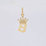 Dije Letra B Corona 0.75g / 3/4 in Oro Amarillo 18K