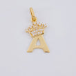 Dije Corona Letra A 0.8 g / 3/4 in Oro Amarillo 18K