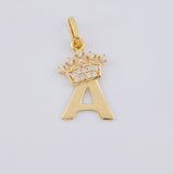 Dije Corona Letra A 0.8 g / 3/4 in Oro Amarillo 18K
