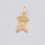 Dije Corona Letra A 0.8 g / 3/4 in Oro Amarillo 18K