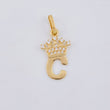 Dije Letra C Corona 0.75g / 3/4 in Oro Amarillo 18K