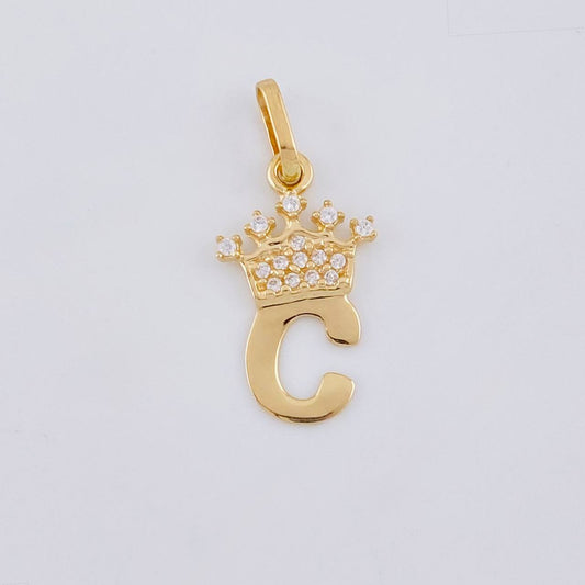 Dije Letra C Corona 0.75g / 3/4 in Oro Amarillo 18K