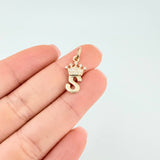 Dije Corona Letra S 0.85 g / 3/4 in Oro Amarillo 18K