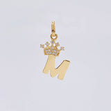 Dije Corona Letra M 1 g / 3/4 in Oro Amarillo 18K