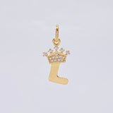 Pendant Letter L Crown 0.75g / 3/4 in Yellow Gold 18K