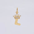 Dije Corona Letra L 0.75 g / 3/4 in Oro Amarillo 18K
