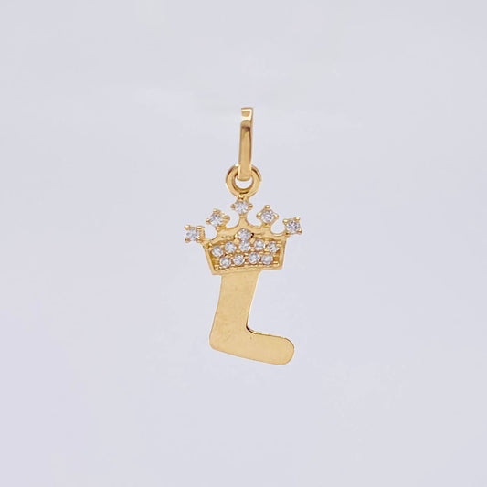 Dije Corona Letra L 0.75 g / 3/4 in Oro Amarillo 18K