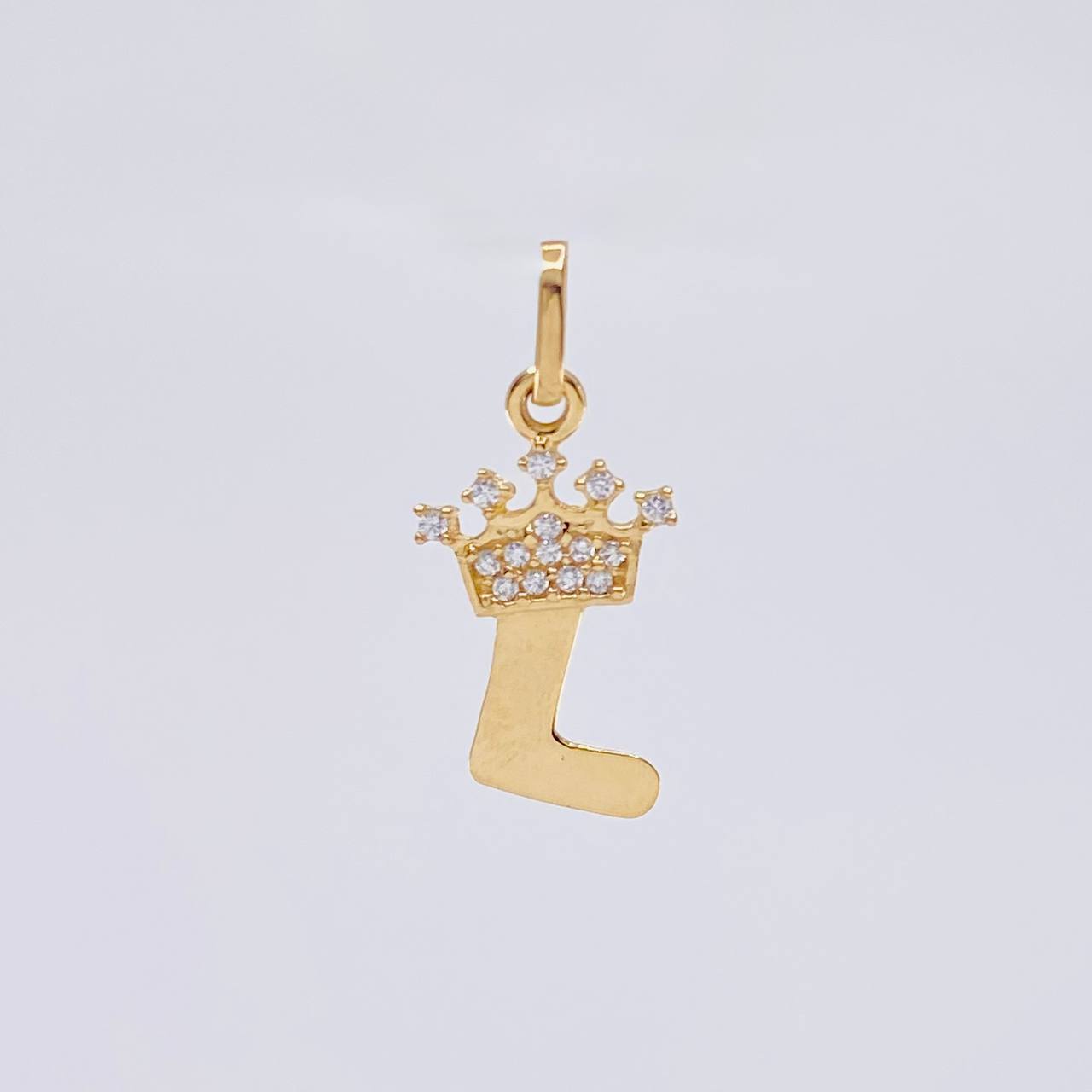 Pendant Letter L Crown 0.8g / 3/4 in Yellow Gold 18K