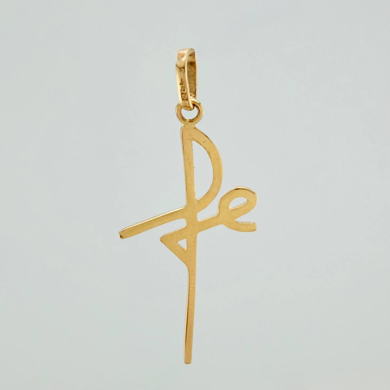 Dije Cruz Fe 1.15gr / 1 1/2 in / Oro Amarillo 18K &