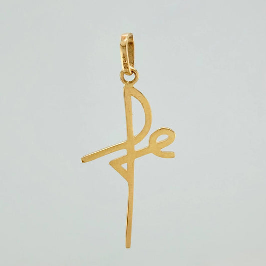 Dije Cruz Fe 1.15gr / 1 1/2 in / Oro Amarillo 18K &