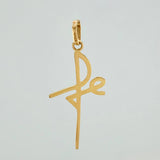 Dije Cruz Fe 1.15gr / 1 1/2 in / Oro Amarillo 18K &