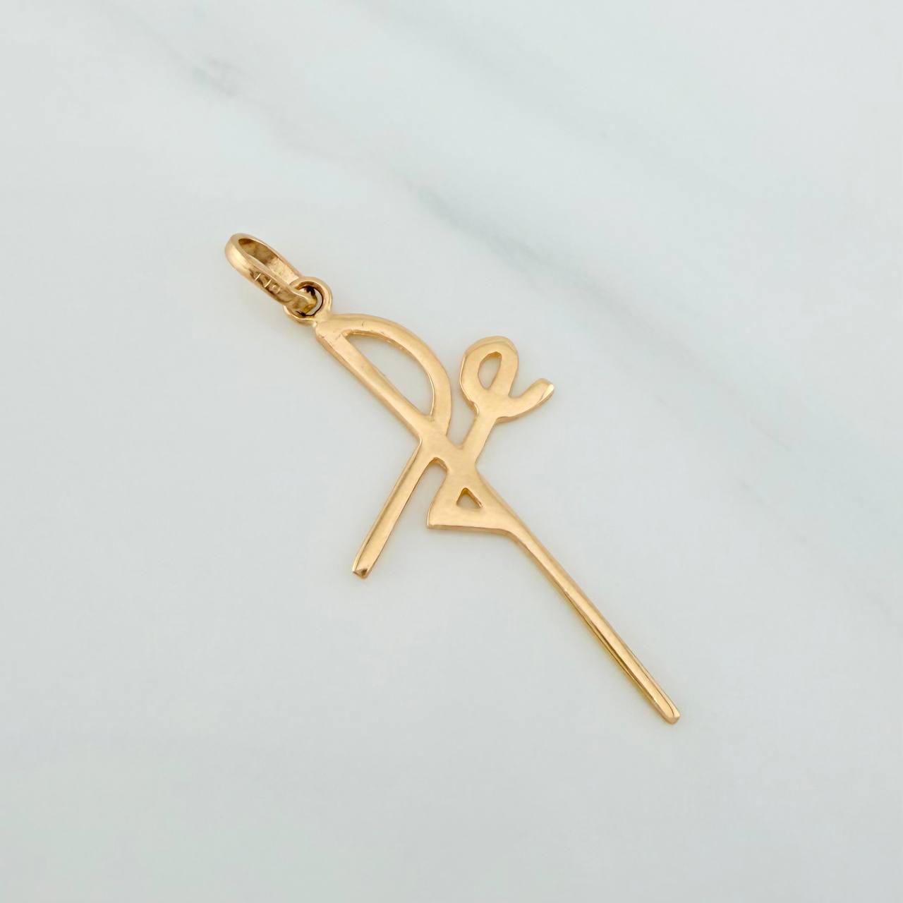 Dije Cruz Fe 1.15gr / 1 1/2 in / Oro Amarillo 18K &