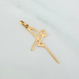 Dije Cruz Fe 1.15gr / 1 1/2 in / Oro Amarillo 18K &