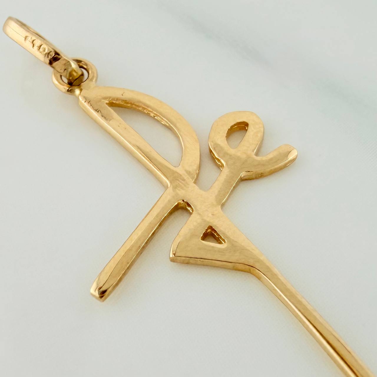 Dije Cruz Fe 1.15gr / 1 1/2 in / Oro Amarillo 18K &