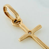 Dije Cruz 0.45gr / 3/4 in / Oro Amarillo 18K &