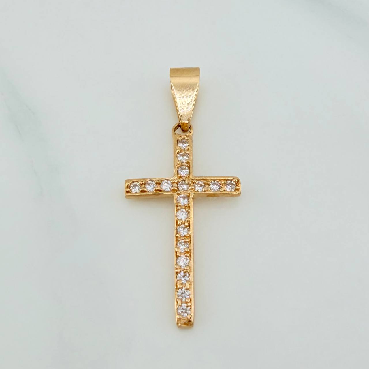 Dije Cruz 1.75gr / 1 1/2 in / Oro Amarillo 18K &