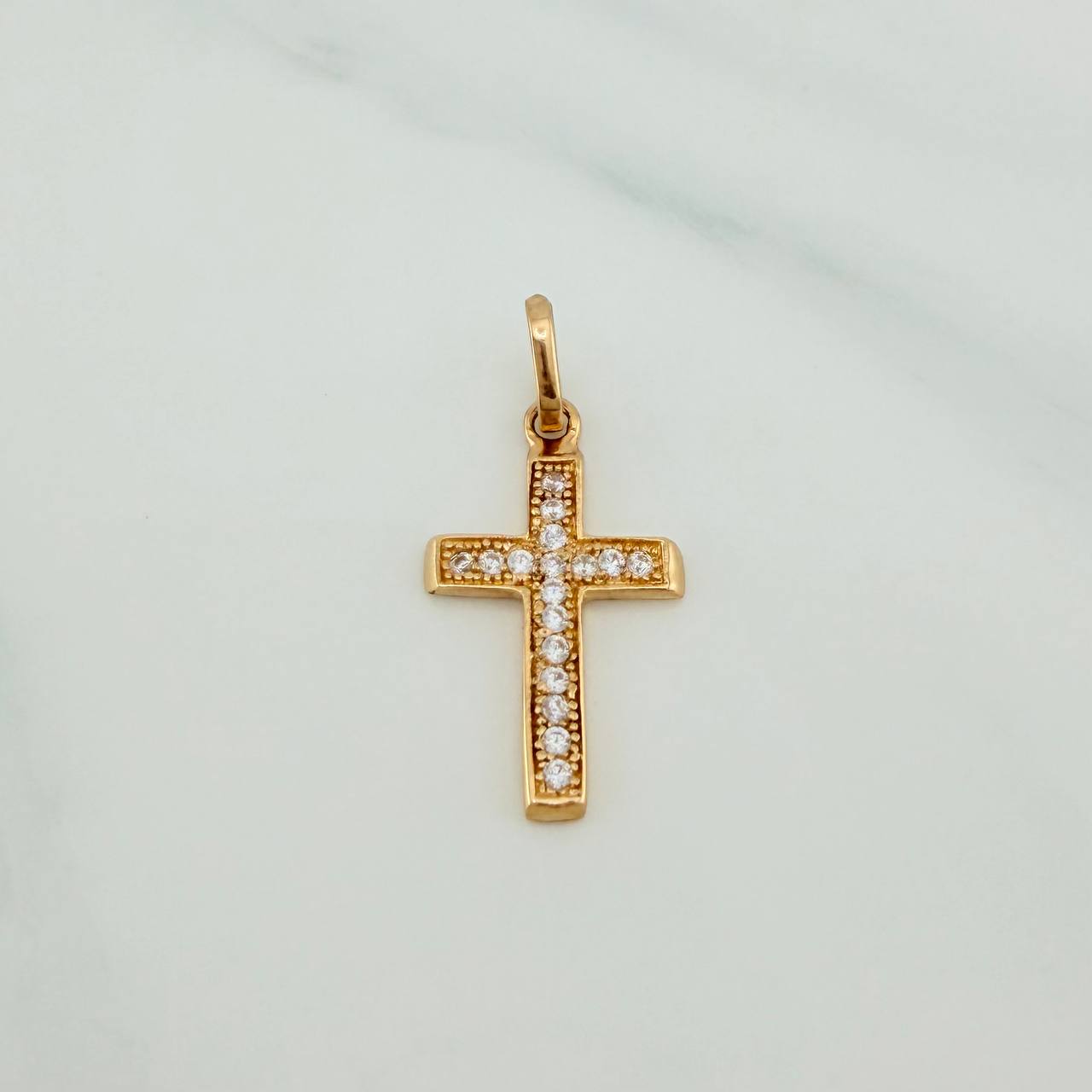 Dije Cruz 0.95gr / 1 in / Oro Amarillo 18K &