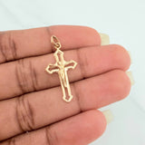 Dije Cruz Cristo 1.3gr / 1 1/4 in / Oro Amarillo 18K &
