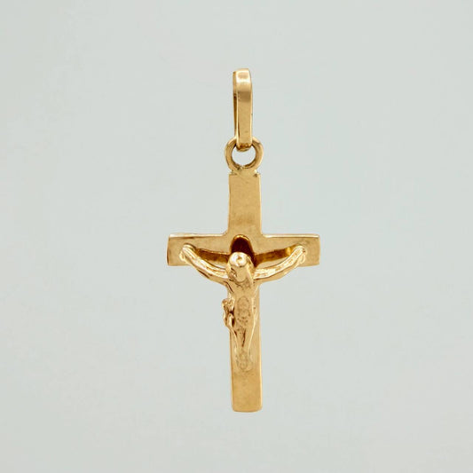 Dije Cruz Cristo 1.35gr / 1 in / Oro Amarillo 18K &