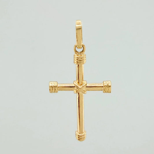 Dije Cruz Penitencia 1.8gr / 1 1/4 in / Oro Amarillo 18K &