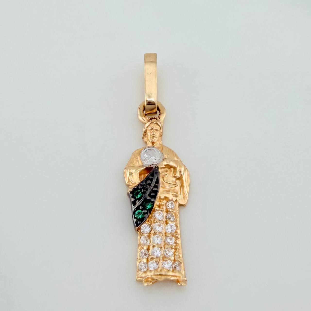 Dije San Judas Tadeo 1.1gr / 1 in / Tres Oros 18K &
