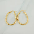 Candongas Nilo Ovaladas 1.5gr / 1 in / Oro Amarillo 18K &