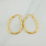 Candongas Nilo Ovaladas 1.5gr / 1 in / Oro Amarillo 18K &